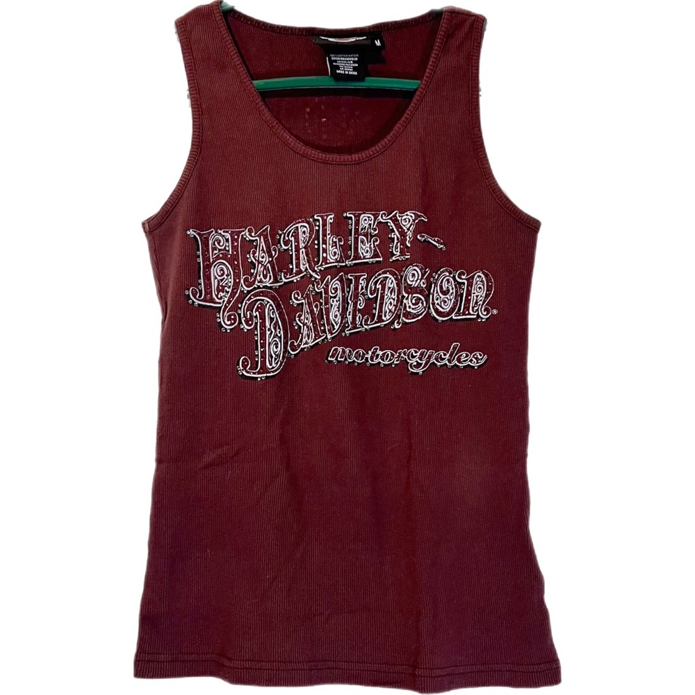 Harley Davison Logo Cotton Tank Top